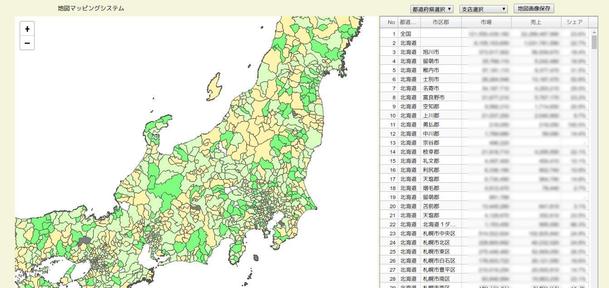 Excelから地図マッピング 集計や分布図等 地図を色分けし表示できます Webシステム開発 プログラミング ランサーズ