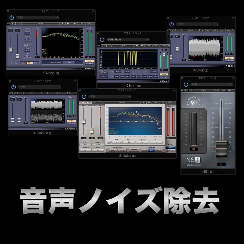 録音データから不要なノイズを徹底的に除去します