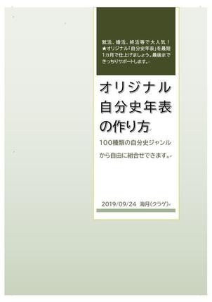 就活 婚活 終活等で大人気 オリジナル 自分史年表 作成ツールを提供します 記事作成 ブログ記事 体験談 ランサーズ