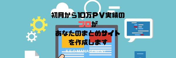 初月に10万ＰＶの実績 プロがまとめサイト作ります　他サイトでも高評価連発