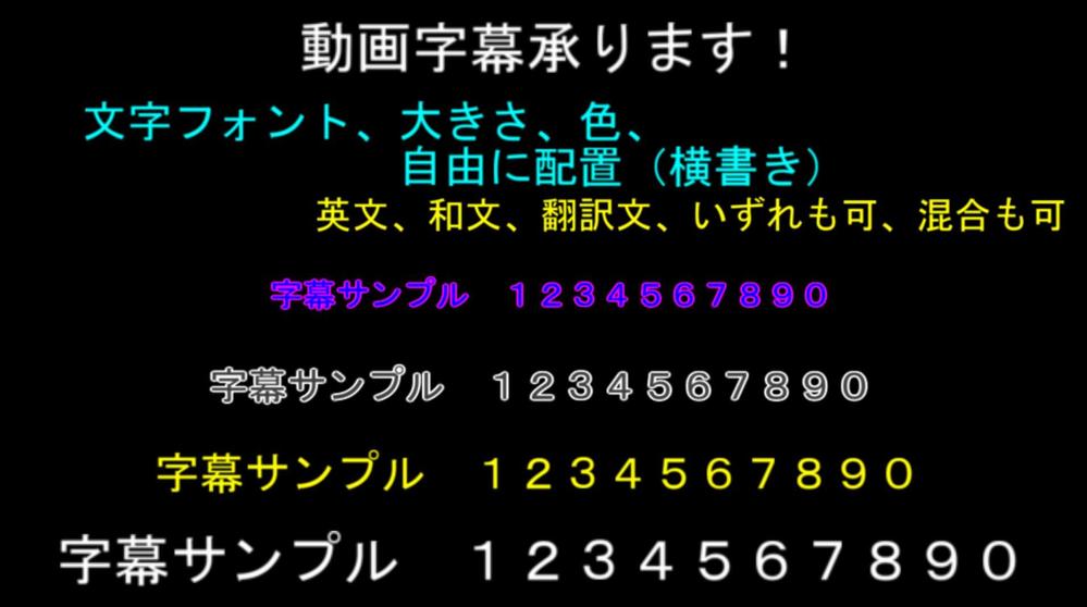 翻訳～動画への字幕入れ（英文・和文、双方向の翻訳文）