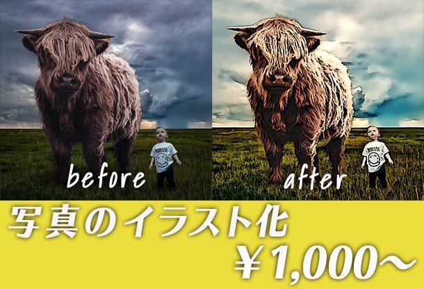 画像をイラスト風に仕上げます 画像加工 写真編集 画像素材 ランサーズ