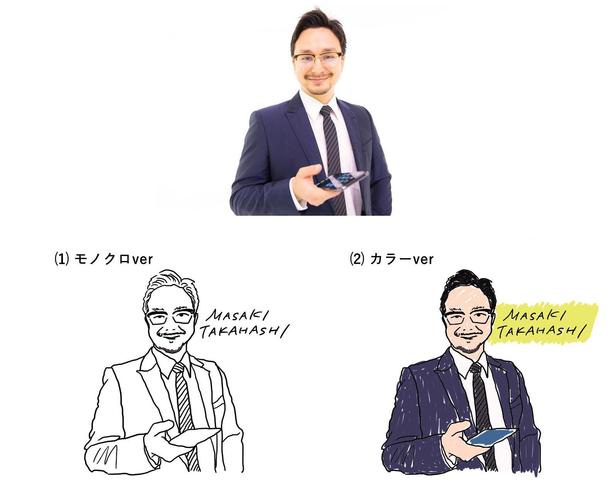 シンプルでおしゃれなラフタッチの似顔絵 Snsプロフ 結婚式などにも