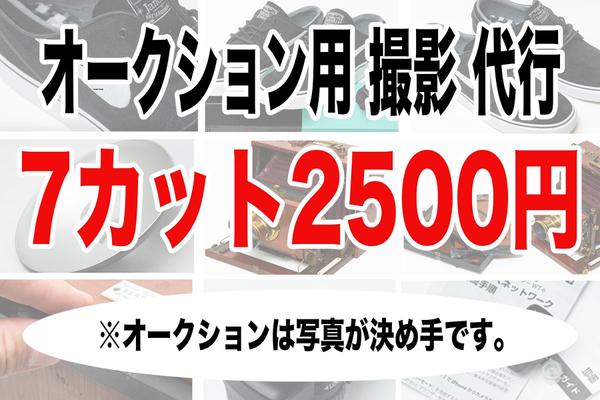 オークションサイト用商品撮影 7カット2000円/ 100サイズ以内