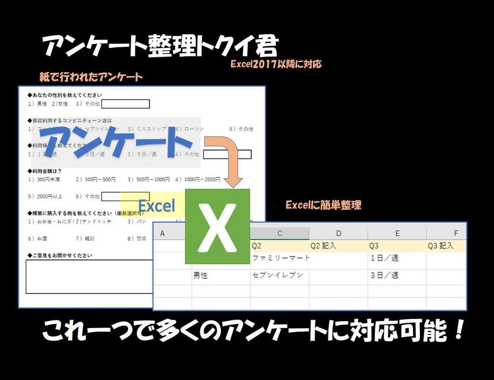 アンケート整理トクイ君