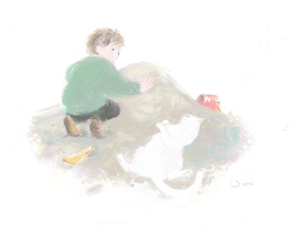 淡く優しいイラスト制作
