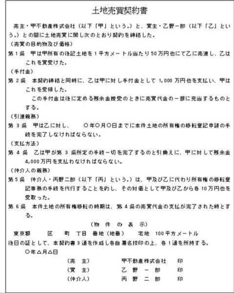 不動産契約書作成　不動産取引データ収集業務