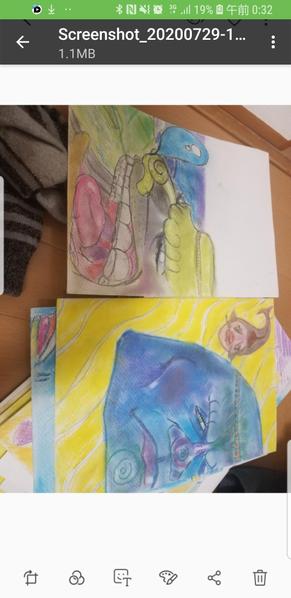鉛筆色鉛筆でイラスト描きます