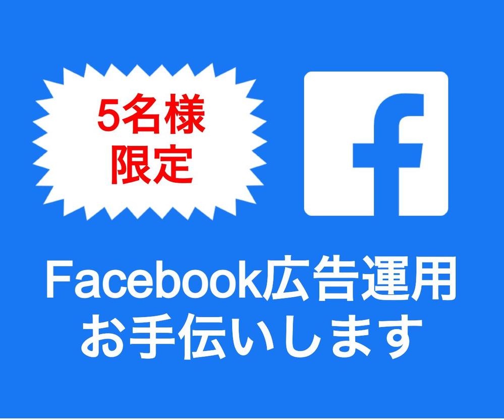 先着5名様限定！格安でFacebook広告の運用改善についてアドバイス致し