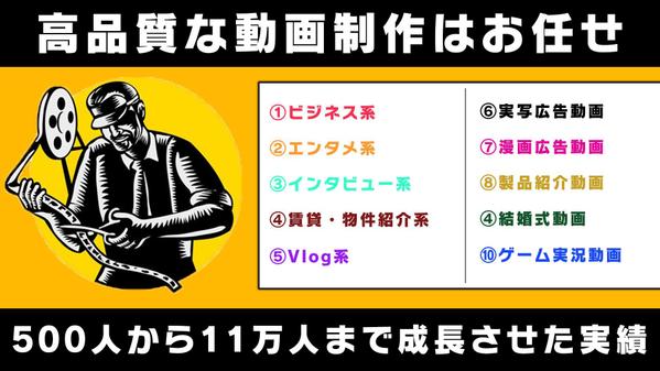 動画編集【500人から100万人までのチャンネル編集実績】単価相談可