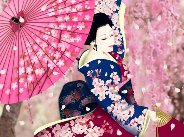 和風デジタルイラスト