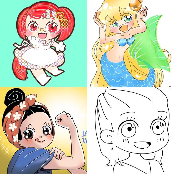 ポップな可愛いキャラクター漫画 挿絵 キャラデザ イラスト等 イラスト制作 ランサーズ