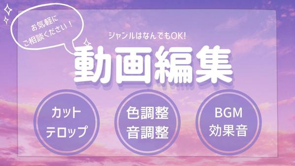 お洒落で伝わりやすい動画編集いたします 