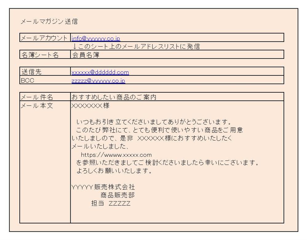 VBA開発（メール送信マクロ　メール発信はＯｕｔｌｏｏｋを使用）