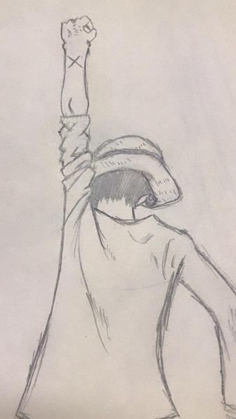 アニメなどのキャラクターの模写
