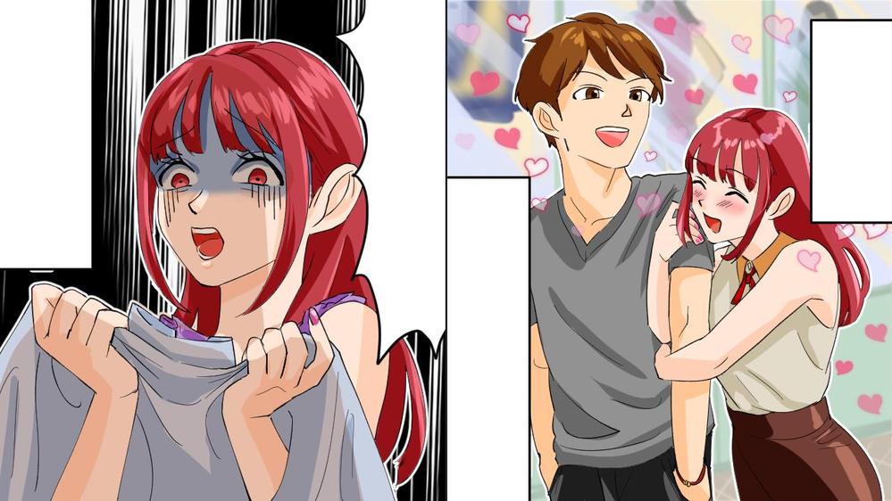 YouTub漫画のサムネイルイラスト制作