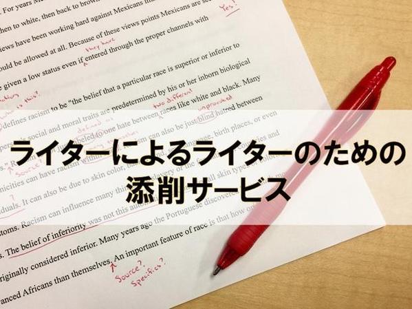 誤字脱字・読みやすさを徹底チェック！（3000~4000字）