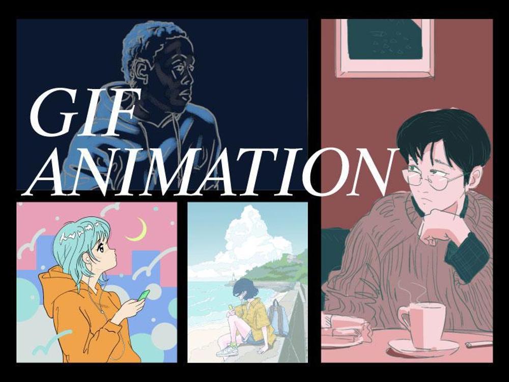SNS用細かなGIFループアニメーション制作　1点