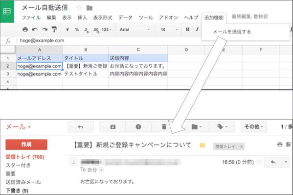 自動メール配信システム(Googleスプレッドシート連携)