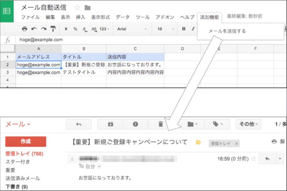 自動メール配信システム(Googleスプレッドシート連携)