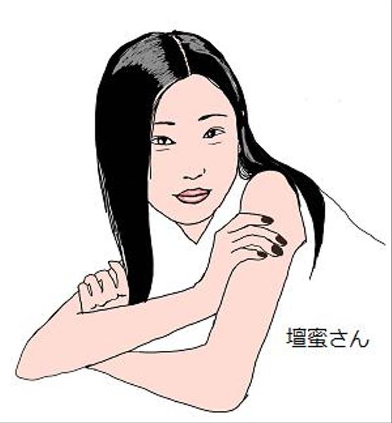 女性向きのカワイイ似顔絵