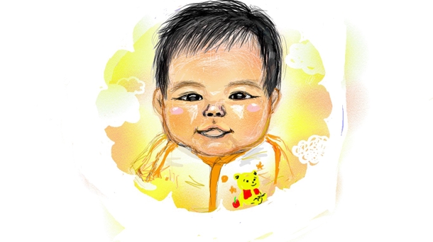 赤ちゃんの似顔絵描きます お誕生日お祝い 成長の記念に イラスト制作 ランサーズ