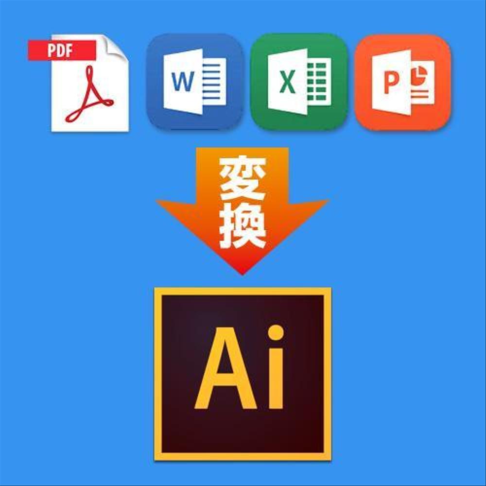 WordやExcel、パワポ、PDF等の各種データを印刷用入稿データ(aiデータ)に変換します！