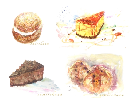 水彩で挿絵を描きます フード 食べ物 リアル イラスト 写実 イラスト制作 ランサーズ