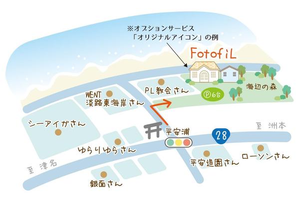 シンプルだけどかわいいタッチの地図をお作りします 地図 案内図作成 ランサーズ