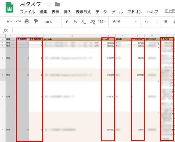 チャットワークメンバーへのタスク追加を自動化します