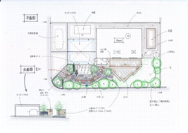 エクステリア外構の設計デザインします ラフプラン ガーデンデザイン ランサーズ