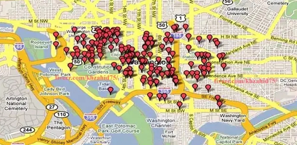 ローカルSEO！グーグルマップ引用で地元300リストを制作、マップに掲載。