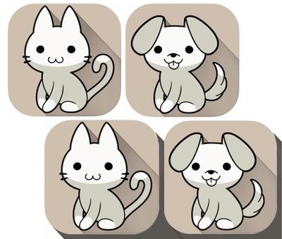 スマホアプリの犬猫アイコン