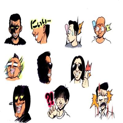 lLINEスタンプ用イラスト詰め合わせ１（20～30代男性向け）