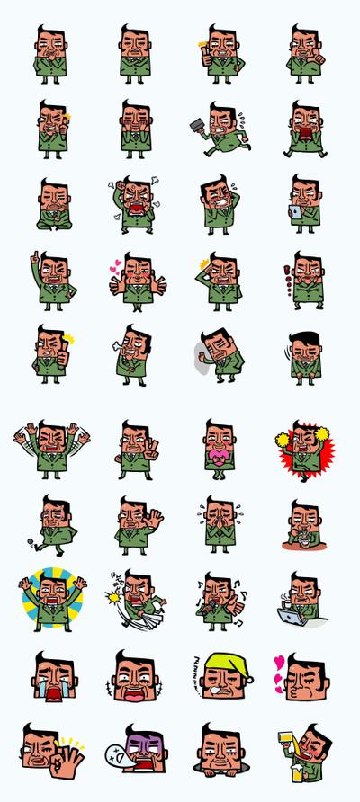 LINEスタンプサンプル・ダンディー