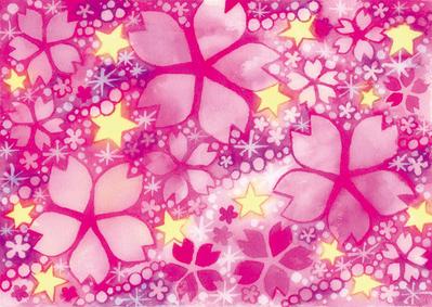 幻想的な桜の模様