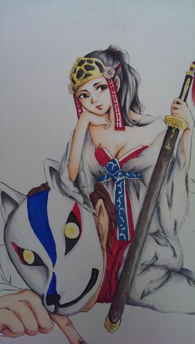 巫女と宝剣