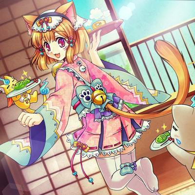 【イラスト】化け猫女中