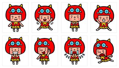 LINEスタンプサンプル・ライダーっ子