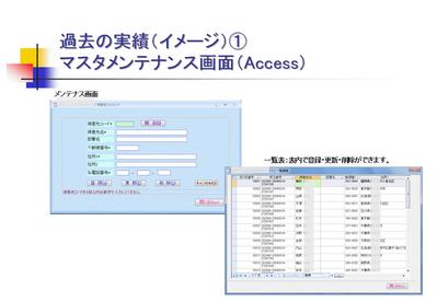 マスタ入力画面（イメージ）