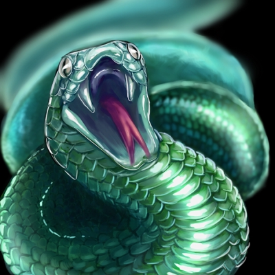 反抗的な蛇のイラスト製作依頼品