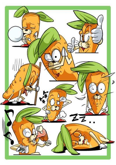 LINEスタンプ　野菜キャラクター