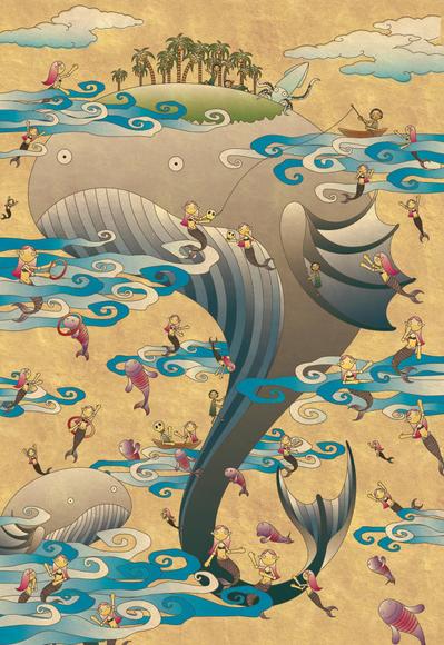 オリジナル作品「一命万笑・クジラ」