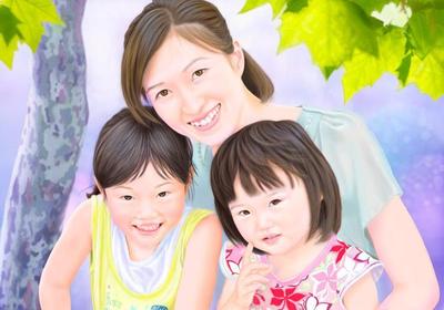 母親と小さい姉妹