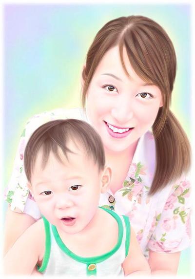 母親と小さな男の子