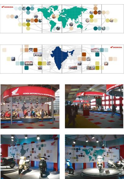 Auto Expo India Honda Booth Graphics panels