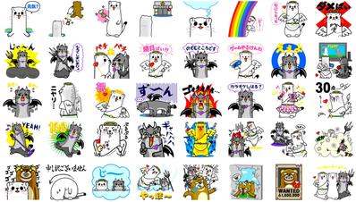 LINEスタンプ オコジョげきじょー 天使と悪魔