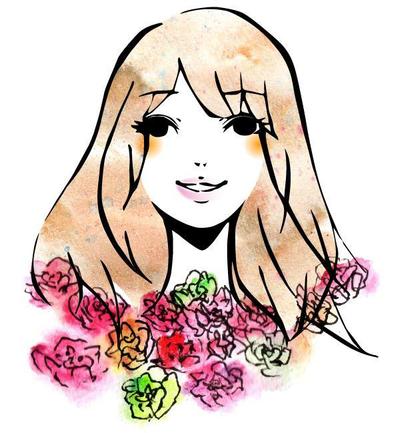 花と女性