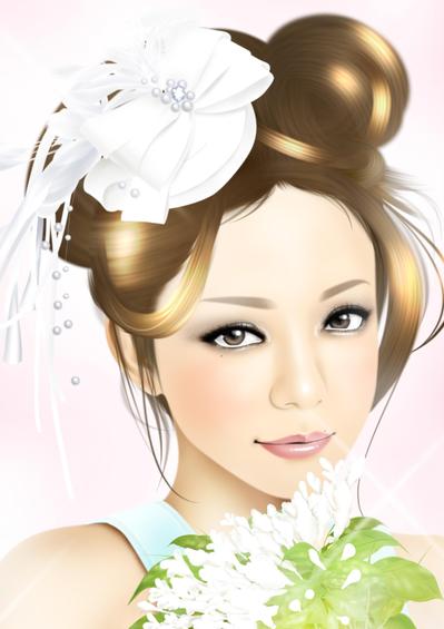 安室奈美恵さん　似顔絵