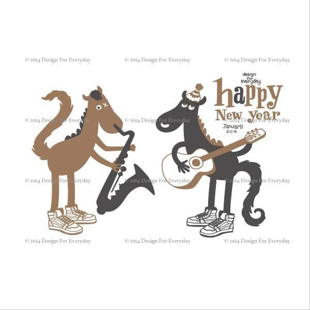 no music no life ～horse friends～ 年賀状用デザイン